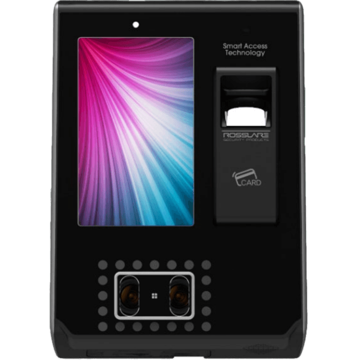 Rosslare IP Face and Fingerprint Biometric Terminal with 5" Android LCD Touchscreen and EM/RFID Reader, 12VDC