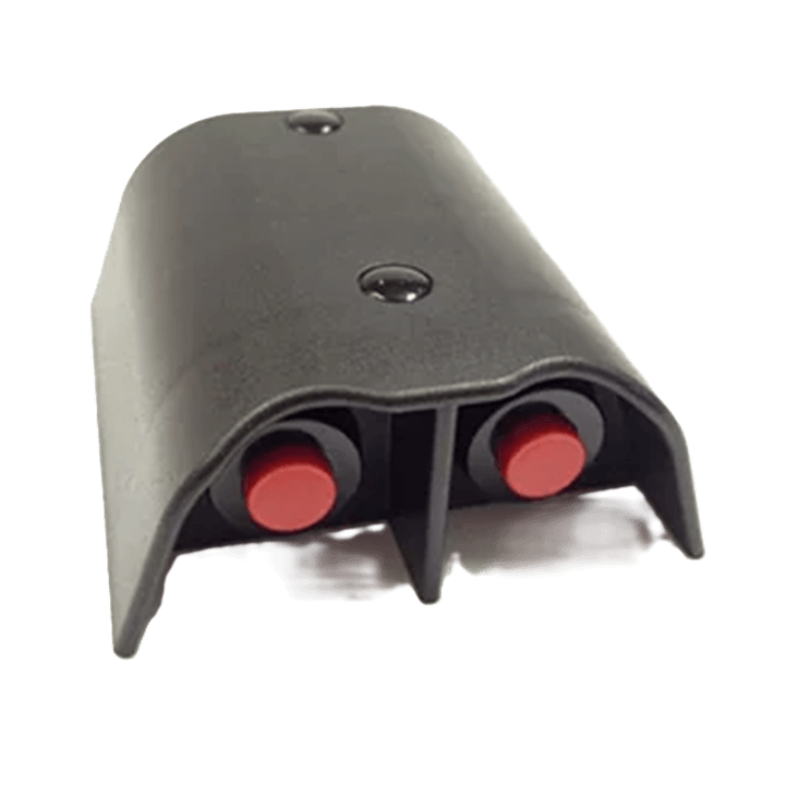 Ryalex RYA-DHUB 2x Mechanical Dual Press Hold-Up Button NC ABS Black Red