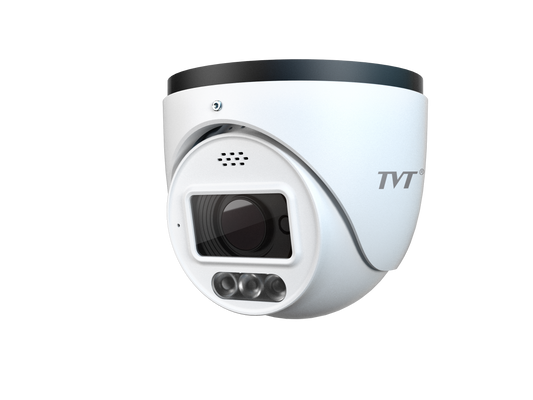 TVT 8MP Active Deterrent TD-9585C2H-PA 8MP Dual Illumination AI Turret Network Camera