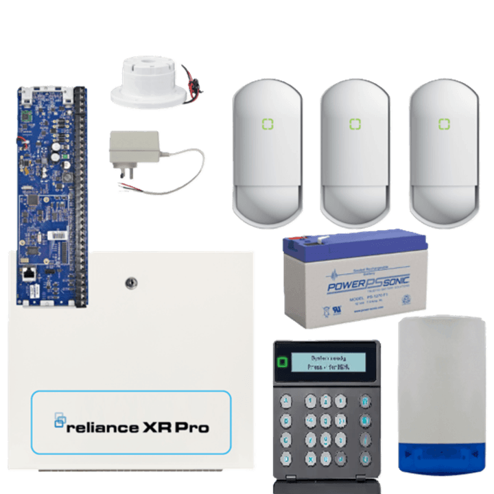 Hills Security Alarm System Reliance XR Pro kit with Optex - Black