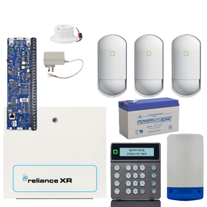 Hills Security Alarm System Reliance XR kit with Optex, Black