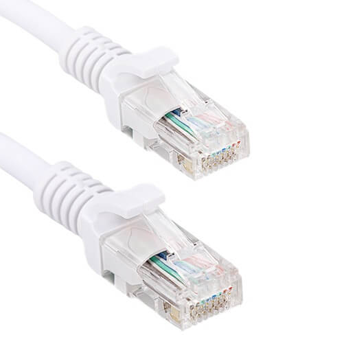 Cat6 Gigabit Ethernet Cable Pre-made White Colour 10M to 40M