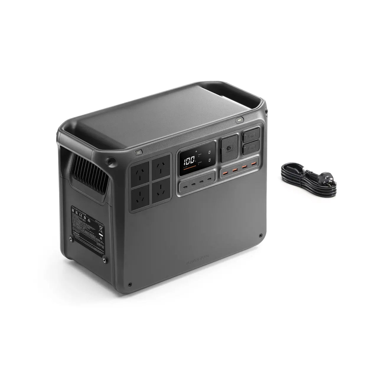 DJI Power 2000 Portable Power Station, 2048Wh LFP Battery, Compact Size, 3000W Stable Output, 0-80% Recharge in 45 Mins, Electric Generator