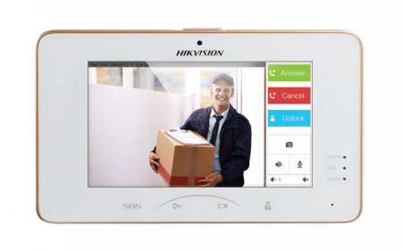 Hikvision DS-KH8301-WT, IP Video Intercom Indoor Station with 7-inch Touch Screen