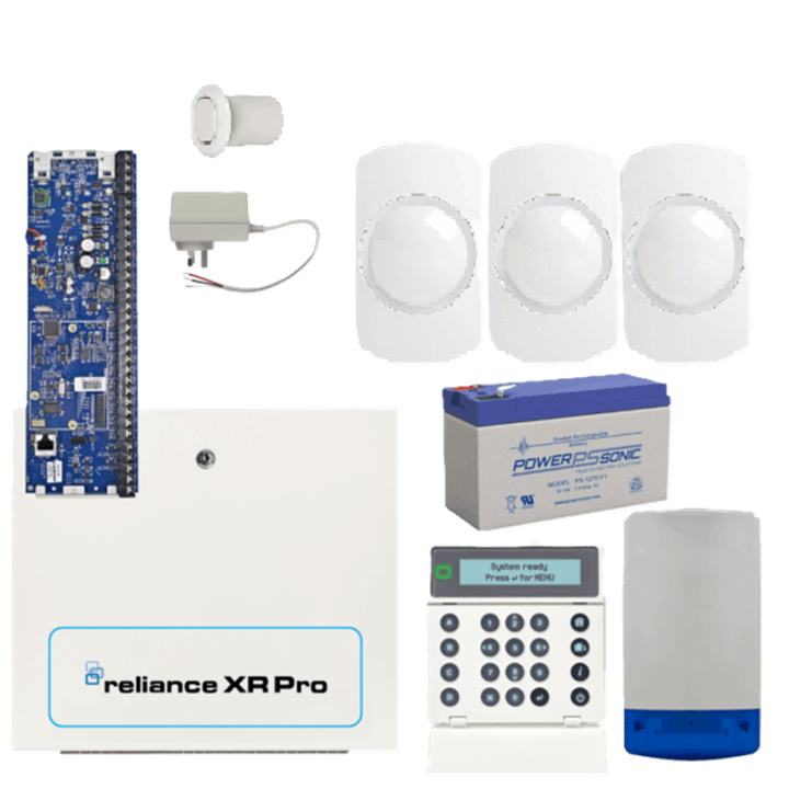 Hills Security Alarm System Reliance XR Pro kit with Guardall - Flush