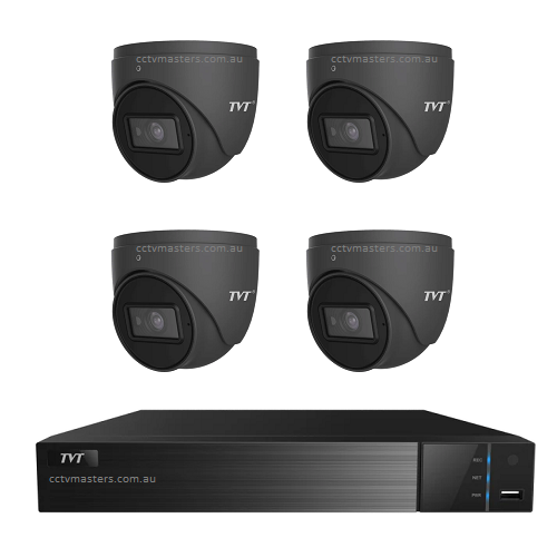 TVT 6MP Camera Kit, 4 x 6MP Turret Camera with 4ch NVR