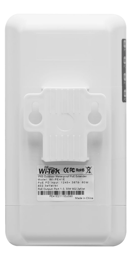 Wi-Tek 3FE PoE Output+1FE PoE Input Outdoor 100Mbps PoE Extender