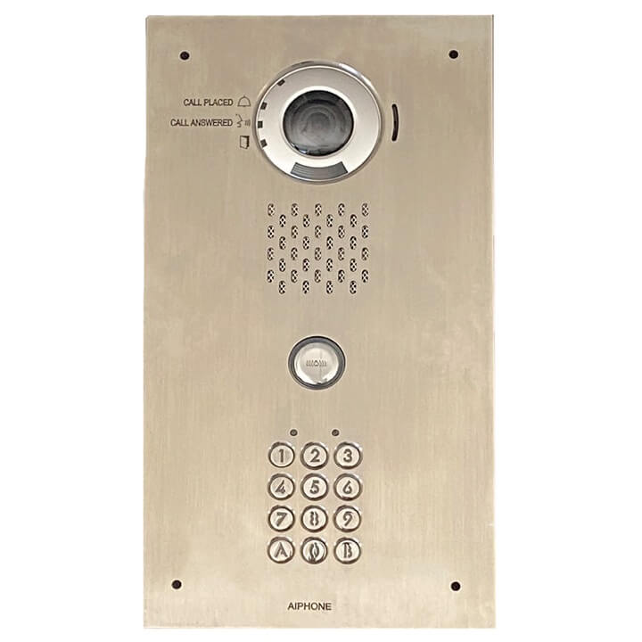 Aiphone IX Series IP Intercom 1 Button Video Door Station Mechanical Button 1.23MP Stainless Steel
