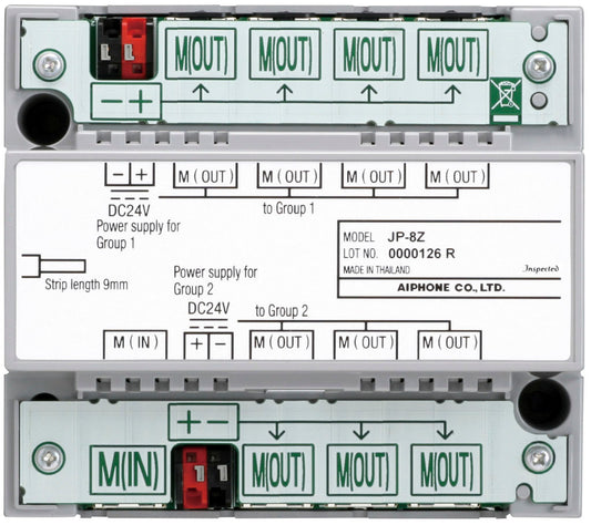 Aiphone JP Series 2-Wire Intercom 7-Way Video Distribution
