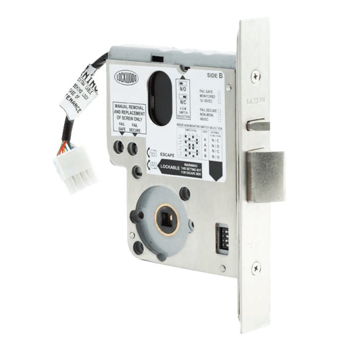 Assa Abloy Lockwood High Security Elec Mortice Lock 89mm Backset s/s Monitored Fail Safe/Fail Secure