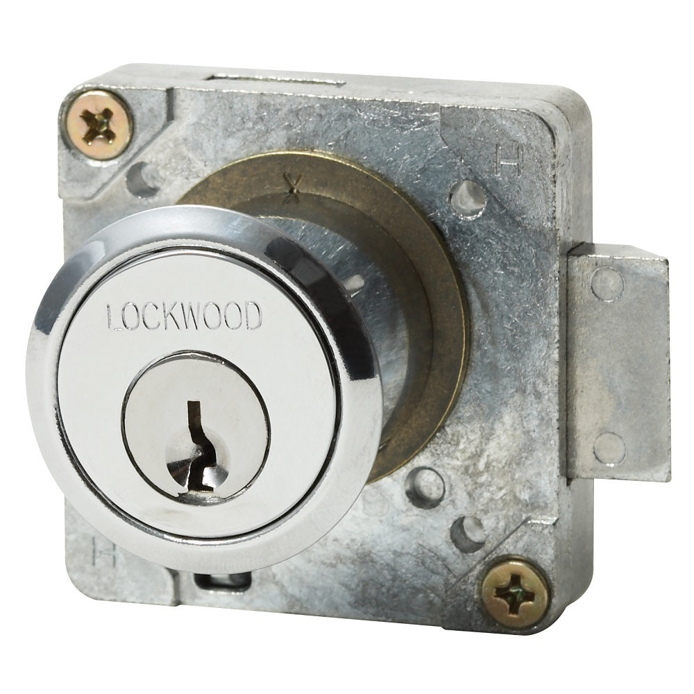 Assa Abloy Lockwood Mechanical Cabinet Lock Silver Recessed Mount No Fire Rating