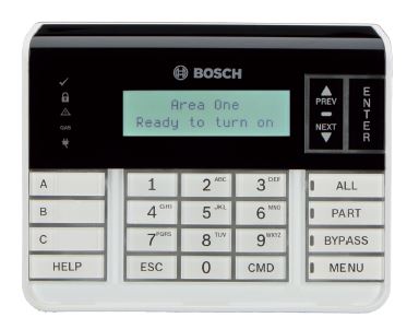 Bosh standard LCD alpha-numeric G series keypad black/white