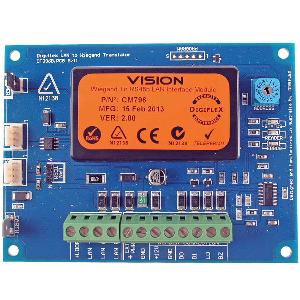 Bosch CM796B Sol6000 wiegand to RS485 Lan interface module allow industry standard wiegand readers to connect
