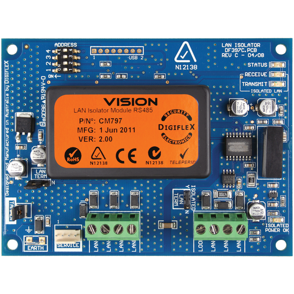 Bosch CM797B Sol6000 RS485 Lan Isolator module and isolated power supply