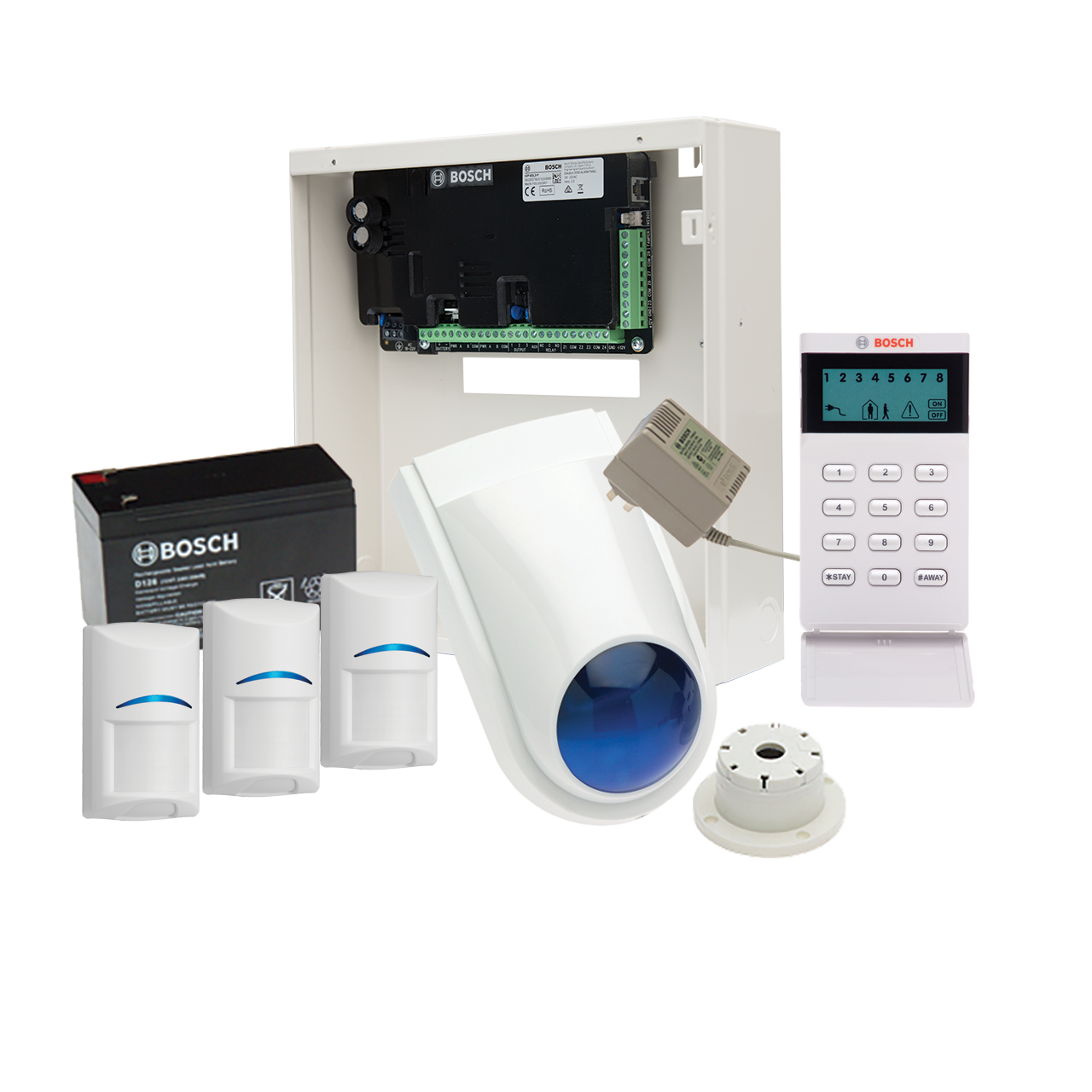Bosch Alarm Kit, S3K-LCD-PIR-3 Solution 3000 With 3 Pir + Icon Codepad+Bosch7015