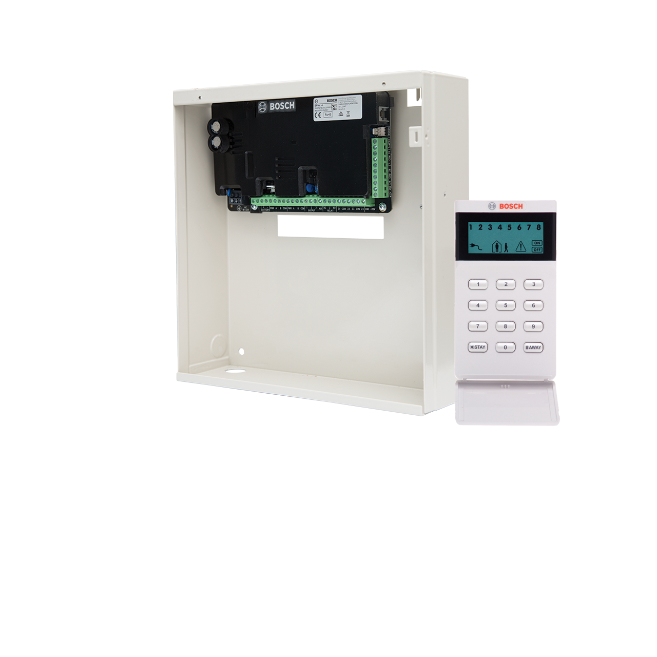 Bosch Alarm Kit, Solution 3000 PCB+ICON Keypad+ ENCLOSURE (BOSCH33200/ 3205/ 3255)