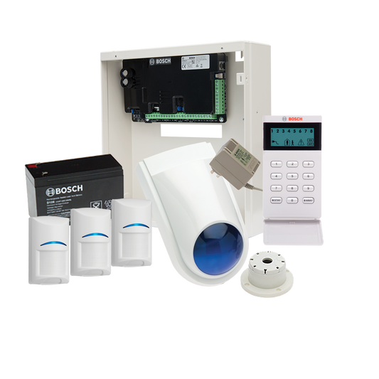 Bosch Alarm Kit, S3K-LCD-QUAD-3 Solution 3000 With 3 Quad + Icon Codepad+BOSCH7015