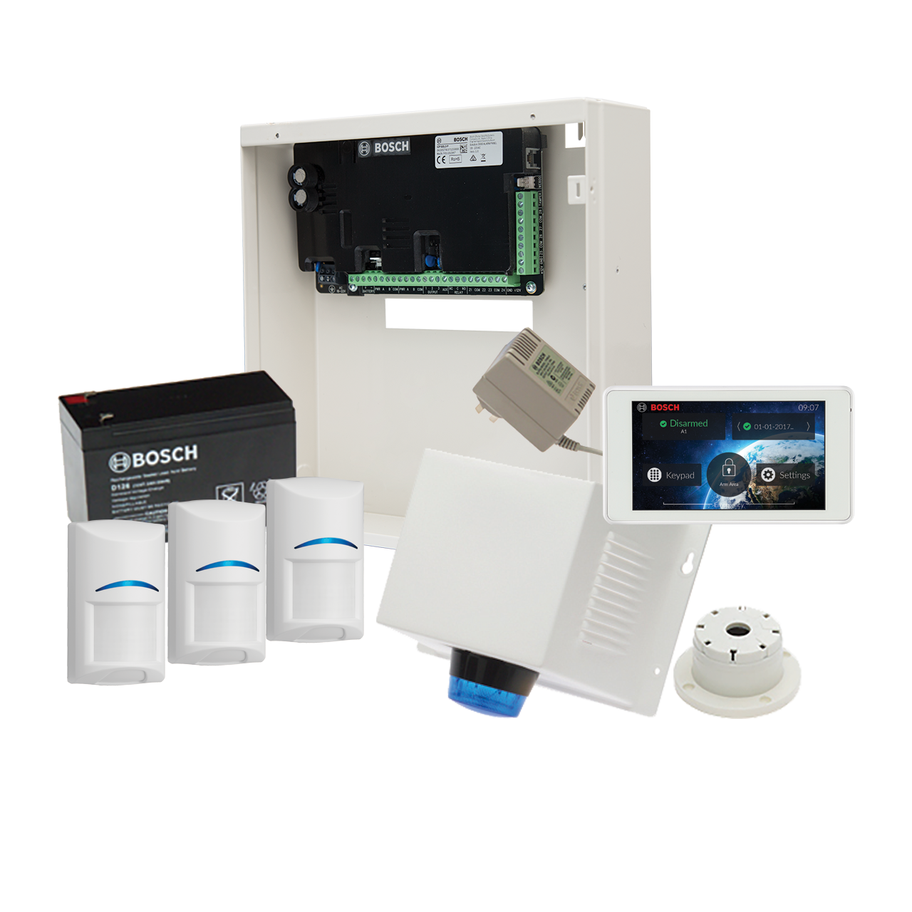 Bosch Alarm Kit, S3K-LCD-PIR-3 Solution 3000 With 3 PIR + 5″ Key Pad+BOSCH7000
