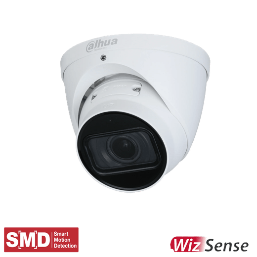 Dahua 6MP Motorised Camera WizSense Starlight Turret, 2.7–13.5 mm, Perimeter, SMD4.0, SD Card, WDR, IR40m, Built-in Mic, IP67, POE