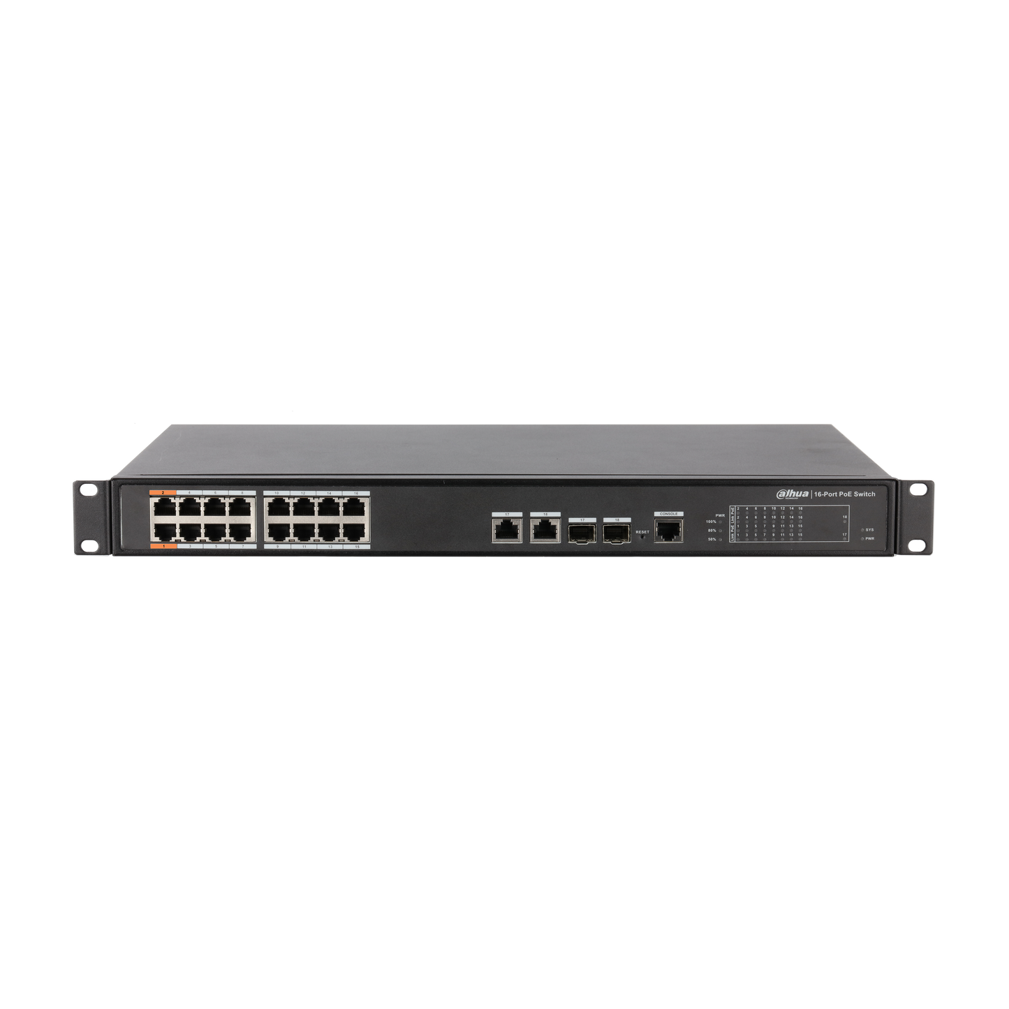 Dahua 16 Port layer 2 Management Switch, Hi-Poe (60W), PoE+,Total 190W