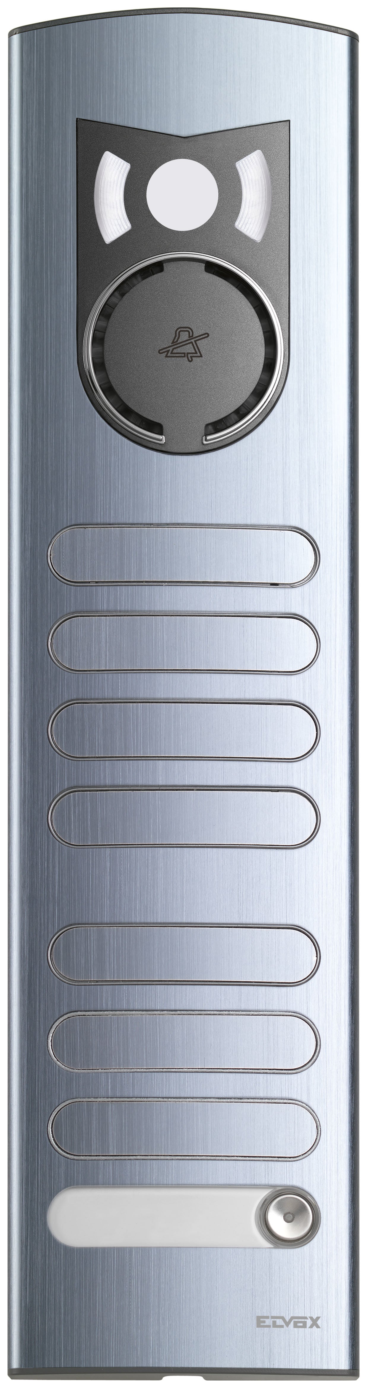 3-Module Audio Video Cover Plate w/ 1 button and 7 blank Modules