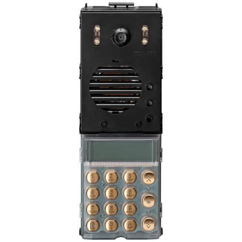 Elvox Due Fili+ Audio/Video Electronic Unit W/White LED & Keypad 2 Module Golden Finish