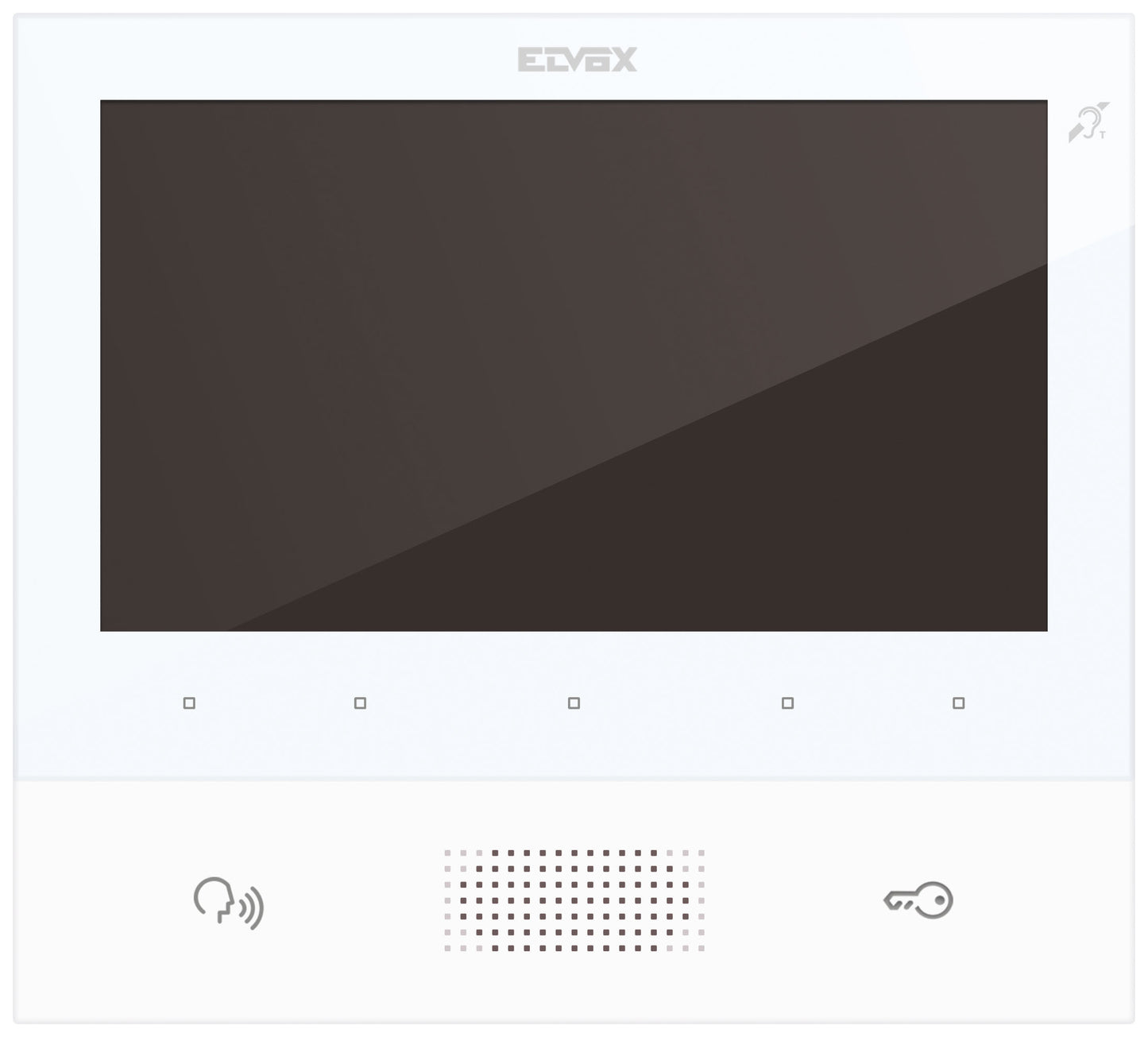 Tab7s White 7" LCD 2-Wire Surface MTD Hands-Free Monitor w/capacitive Touch Unlock Teleloop