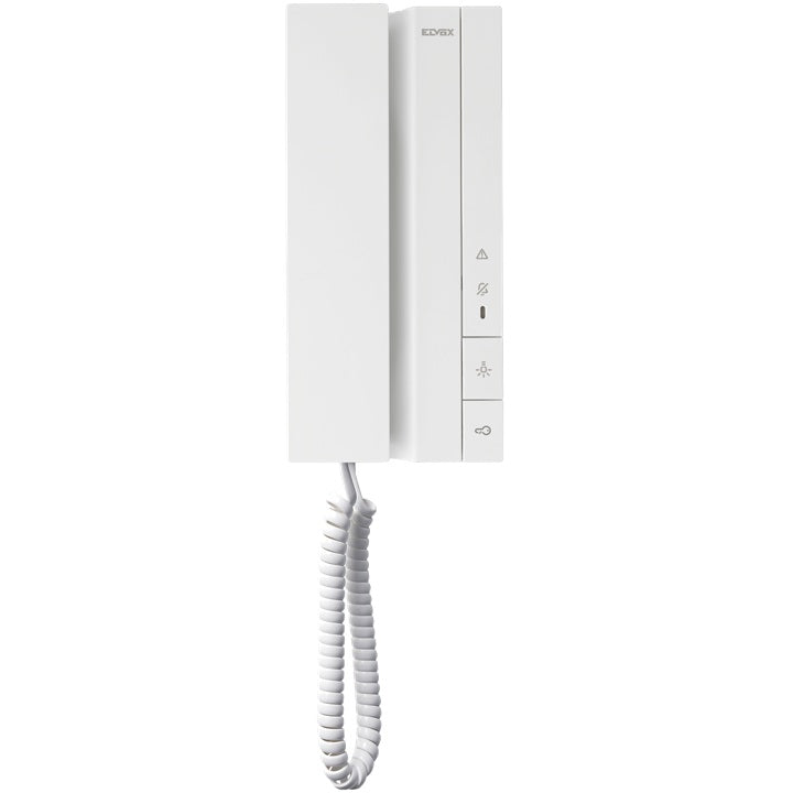 Elvox Voxie Due Fili+ 2-Wire Int Aud H/Set Wht Apt/ Resi Plastic Surf MTD Call Ext O/P Chime in W/wall