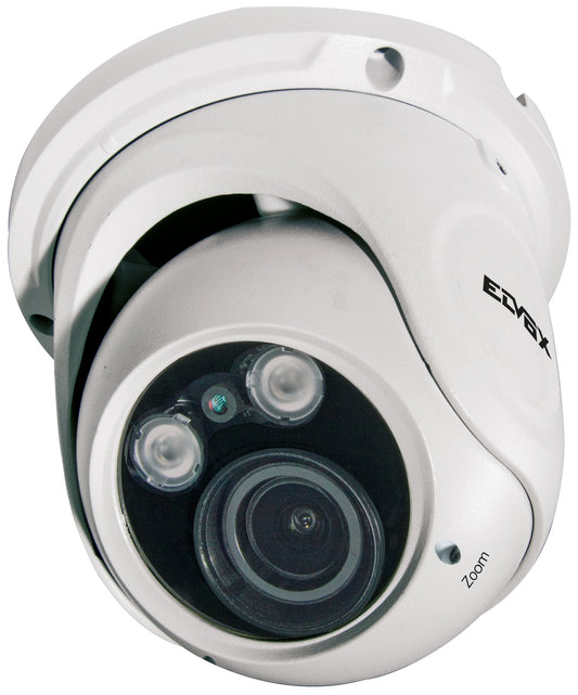 Elvox IP Camera White 5mp Turret 3.3-12mm IR Poe