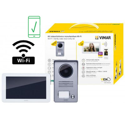 Elvox Wifi Video Intercom Kit with Smartphone App Wifi Connection, 7" LCD Touch Screen