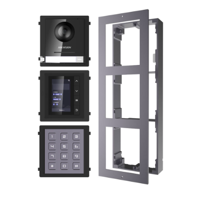 Hikvision 2nd Gen IP Intercom Kit, Door Station, Keypad, Display Module & Surface Mount