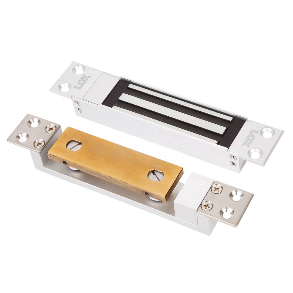 LOX Magnetic Shear Lock Single 250kg, Monitored LSS/LED, Mortice mounted, 12/24VDC