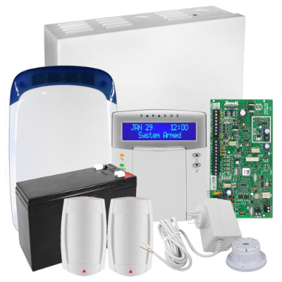 Paradox MG5050 Kit, 2x DG75, Mini Siren/Strobe + K32LCD+