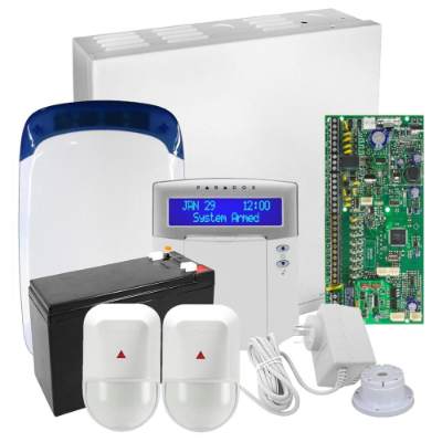 Paradox SP6000+ Kit, 2 x NV5, Mini Siren/Strobe + K32LCD+