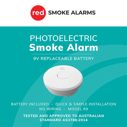 Smoke Alarms R9 Stand-Alone Photoelectric Smoke Alarm with 1 Year Battery