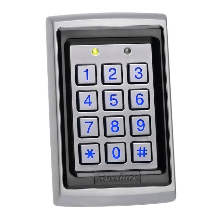 Rosslare Prox & Keypad, Slim Profile, Pigtail Wiring, IP65, Backlit Keypad