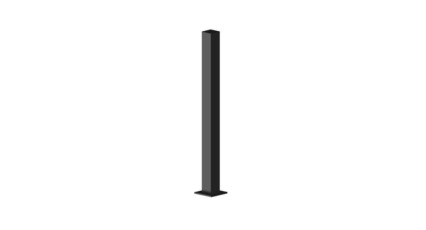 SQ1300 100W x 100D x 1270H (mm) Square Barrier Bollard Duragal Post Expoxy Zinc Powder