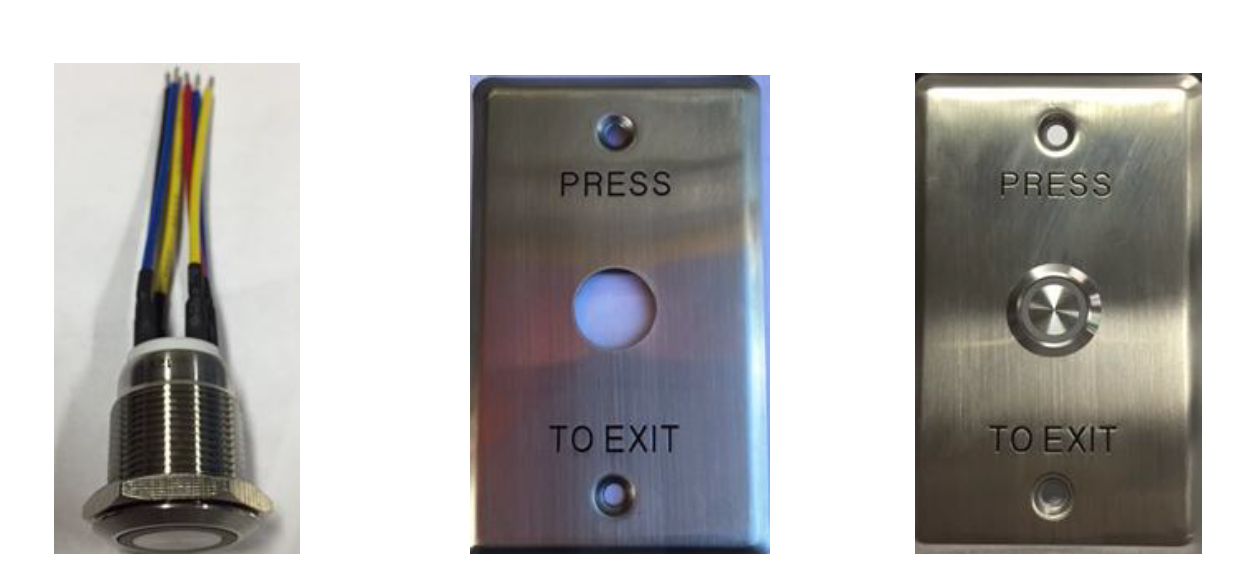 Flush Stainless Steel Mechanical Push Button W/Illuminated Green LED
