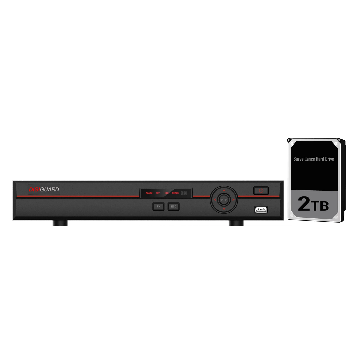 Digiguard 8Ch XVR DVR, Power By Dahua With 2TB Installed