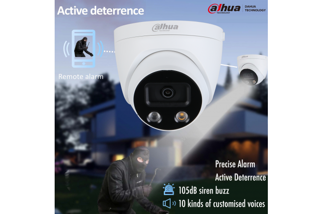Dahua 5MP Smart AI Starlight+ IP Turret Fixed 2.8mm - CCTVMasters.com.au