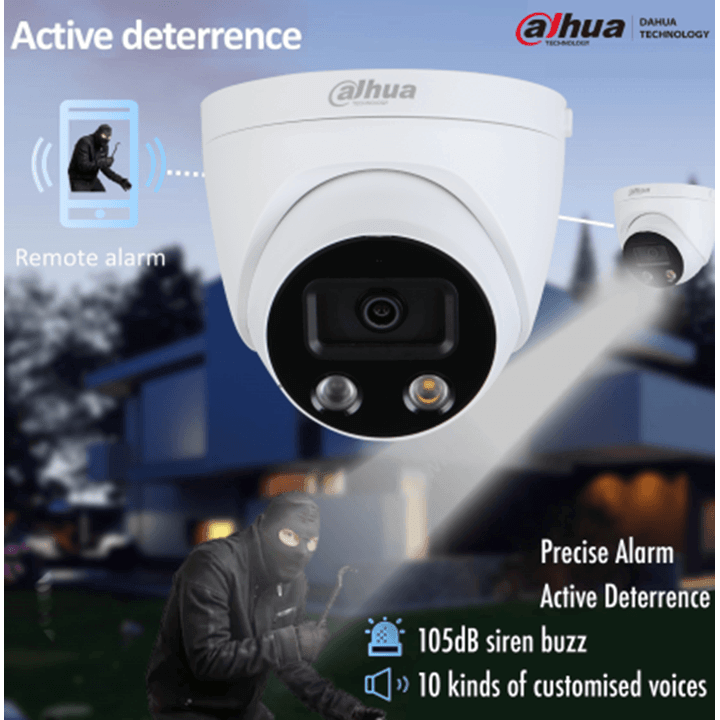 Dahua 5MP Smart AI Starlight+ IP Turret Fixed 2.8mm - CCTVMasters.com.au