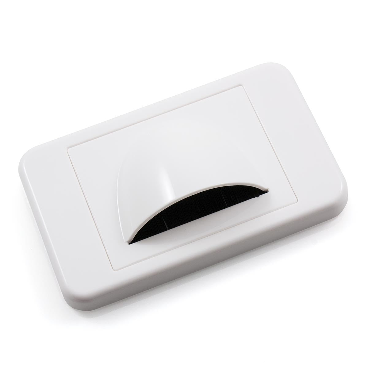 Bull Nose Brush Wall Plate, AC-BNBWP-01 - CCTVMasters.com.au
