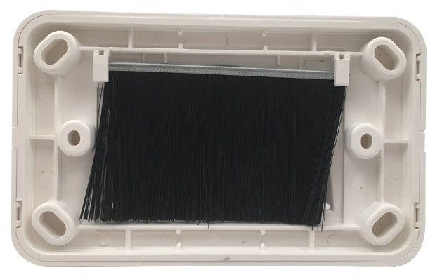 Bull Nose Brush Wall Plate, AC-BNBWP-01 - CCTVMasters.com.au