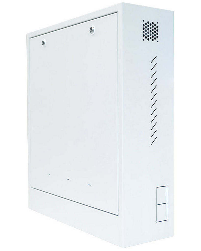 CCTV Security Slimline Vertical Wall Mount Cabinet for NVRs and Monitors