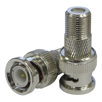BNC Male to 'F' Female Adaptor