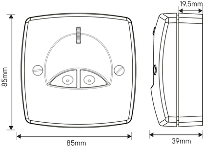 Panic Button Keyless, EPA-NG/PLUS/WH/G3 - Dimensions