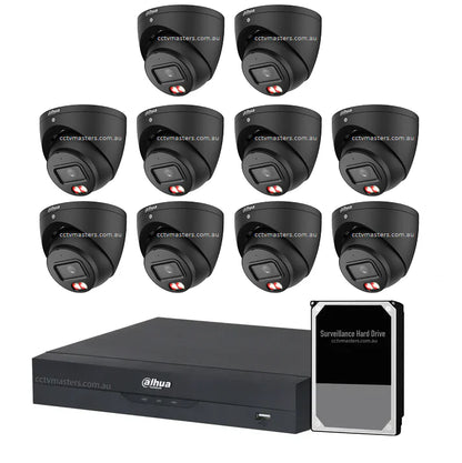 Dahua Accupick Camera Kit, 10 x 6MP AI WizSense with Warm Light, 16CH AI Smart NVR Ultra 4K