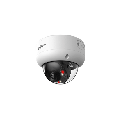 Dahua 8MP Dome Camera, DH-IPC-HDBW3867E-AS-IL-ANZ, compact design with IR and WarmLight features.
