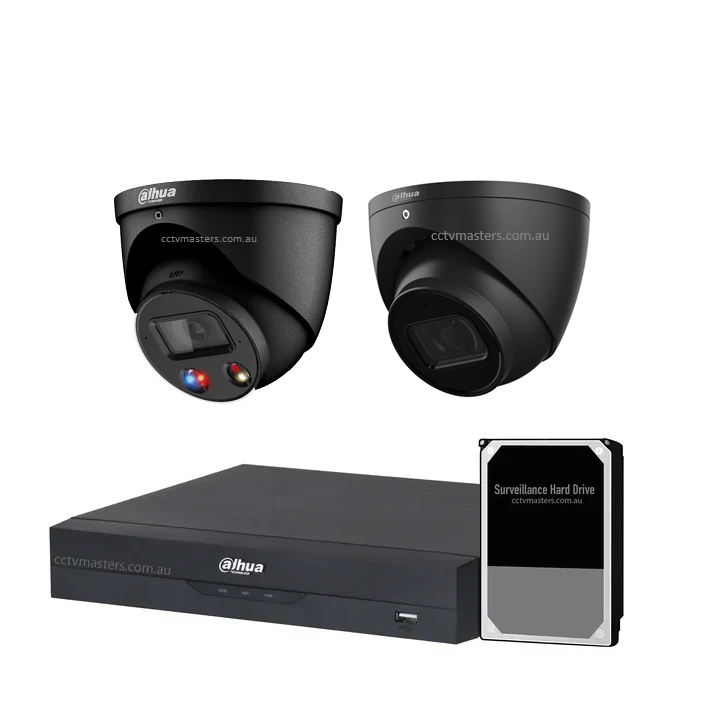 Dahua AI Active Deterrence Camera Kit, 1 x 6MP Full-colour, 1 x 6MP, 4CH AI Smart NVR Ultra 4K