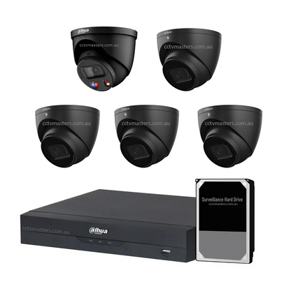 Dahua AI Active Deterrence Camera Kit, 1 x 6MP Full-colour, 4 x 6MP, 8CH AI Smart NVR Ultra 4K